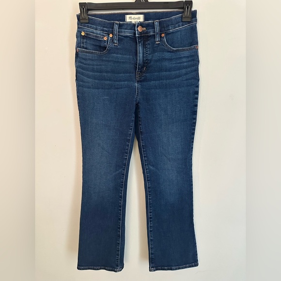 Madewell Mid Rise Kick Out Crop Jeans Blue Size 27 - Picture 4 of 13